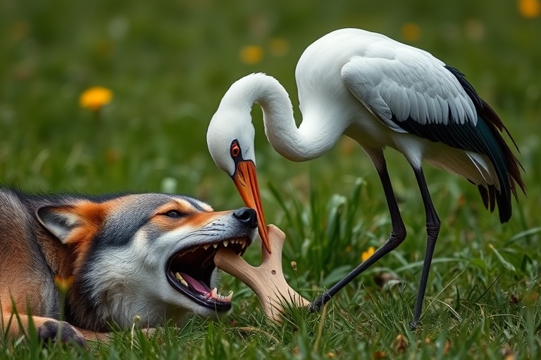 THE WOLF AND THE CRANE